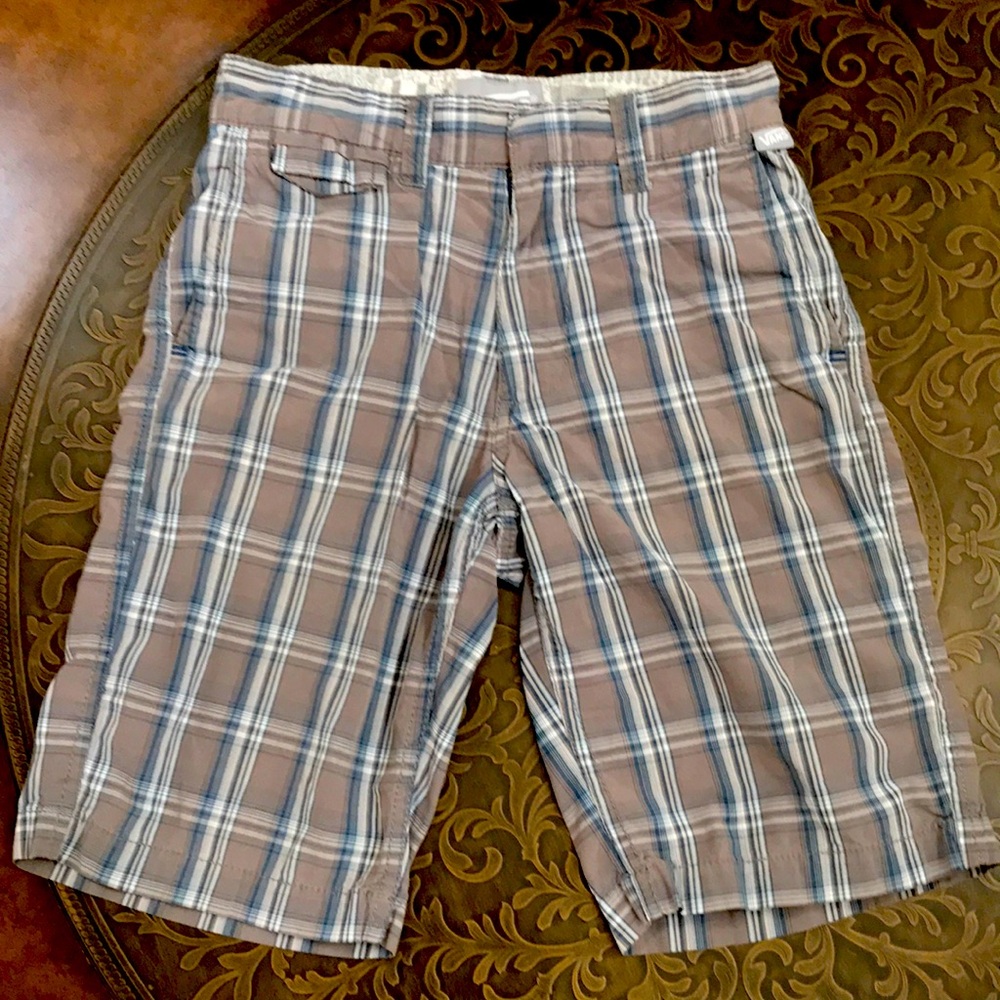 Boys Plaid Vans Shorts Board Shorts Size 8